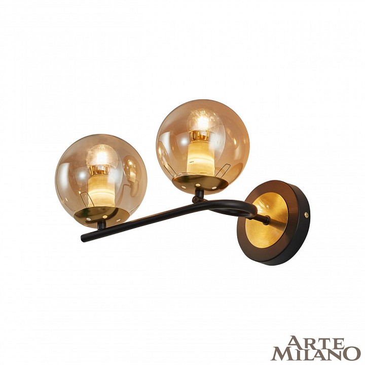 Бра arte milano neapolis-73708 273708/2b bk/gd