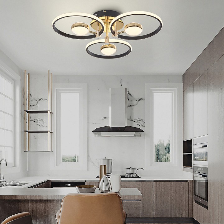 Потолочная люстра arte milano ferrara-76140 276140/3+3 bk/gd