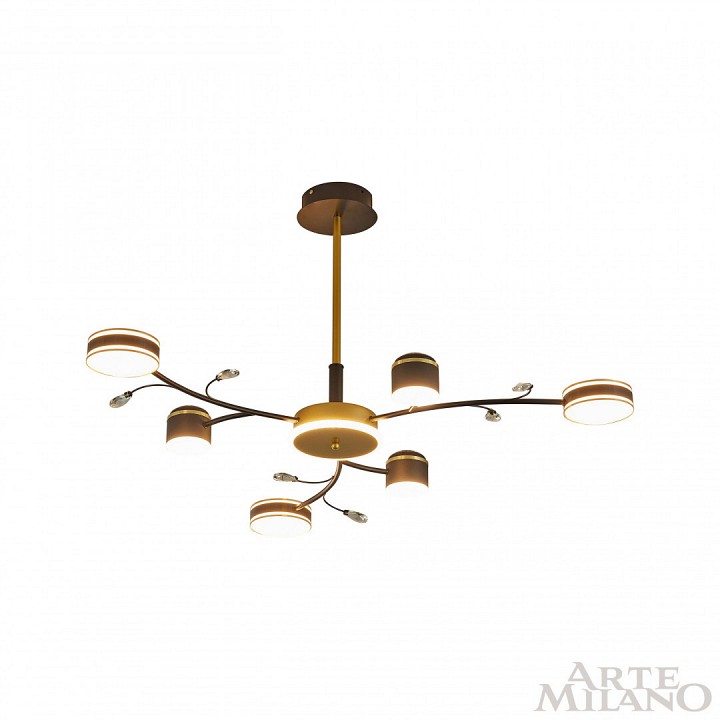 Люстра на штанге arte milano ferrara-71040 276240/6+1 bk/gd
