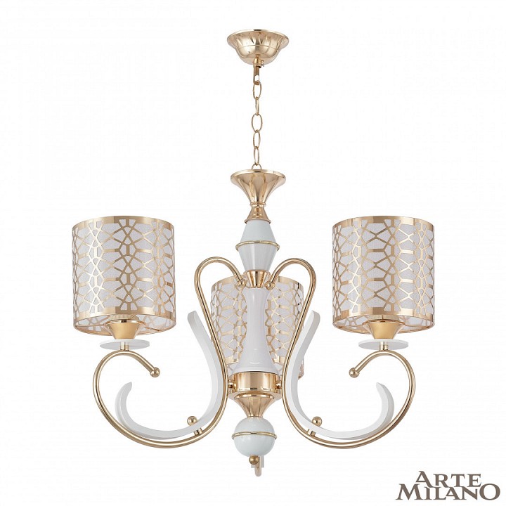 Подвесная люстра arte milano florentia-1237 301237/3 wh/gd
