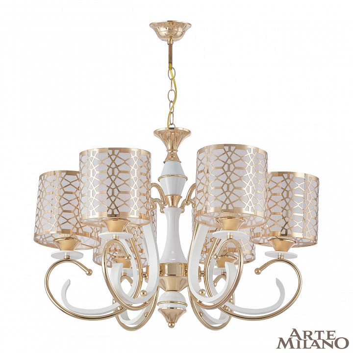 Подвесная люстра arte milano florentia-1237 301237/6 wh/gd