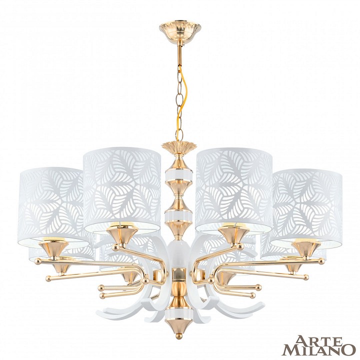 Подвесная люстра arte milano florentia-2097 302097/8 wh/gd