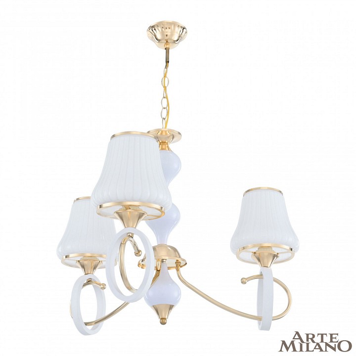 Подвесная люстра arte milano florentia-2387 302387/3 wh/gd