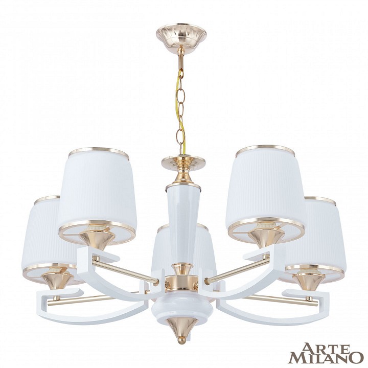Подвесная люстра arte milano florentia-2457 302457/5 wh/gd