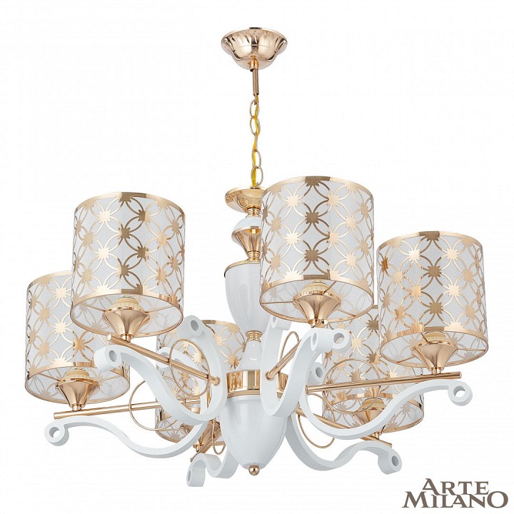 Подвесная люстра arte milano florentia-3097 303097/6 wh/gd