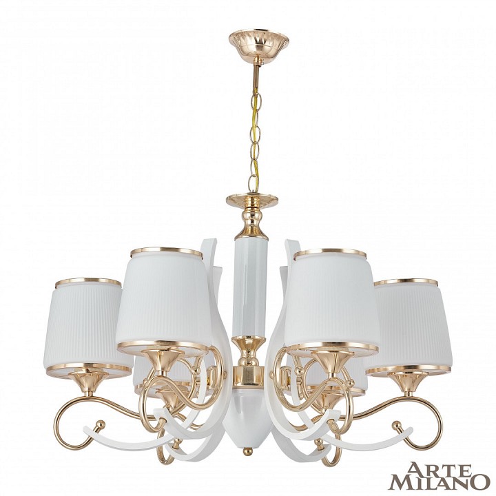 Подвесная люстра arte milano florentia-3857 303857/6 wh/gd