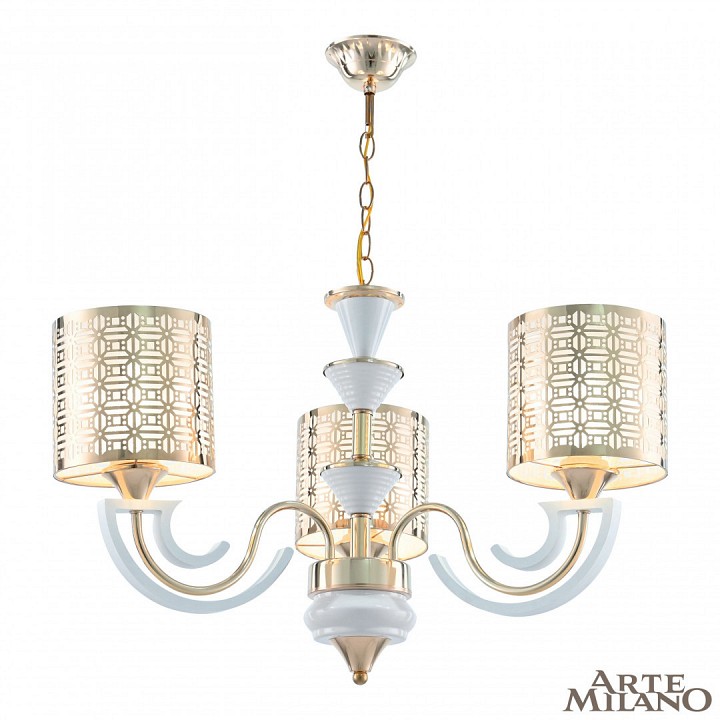 Подвесная люстра arte milano florentia-8857 308857/3 wh/gd