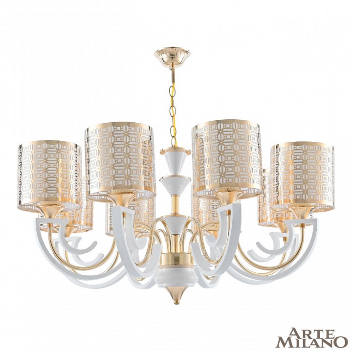 Подвесная люстра arte milano florentia-8857 308857/8 wh/gd