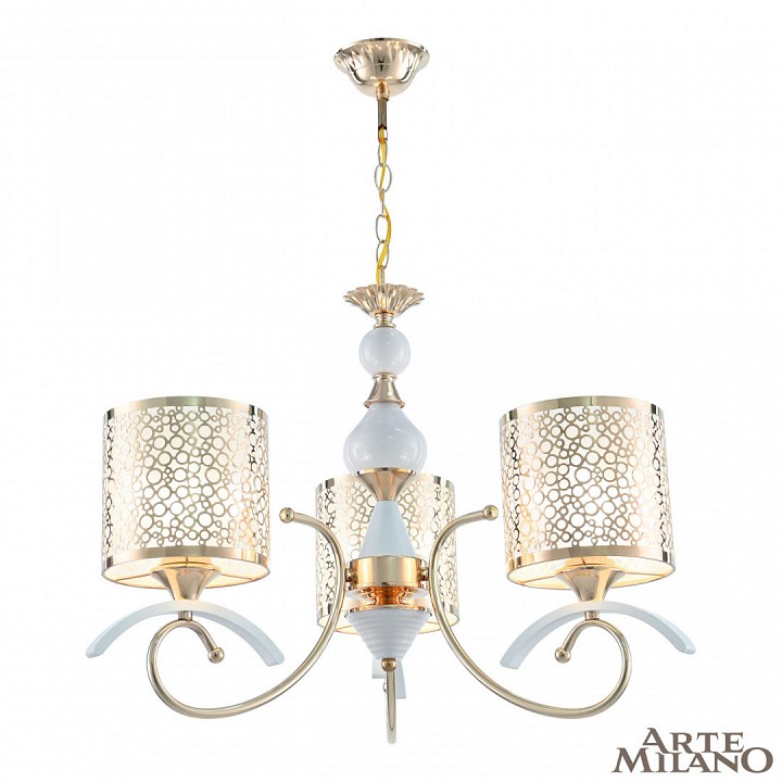 Подвесная люстра arte milano florentia-9787 309787/3 wh/gd