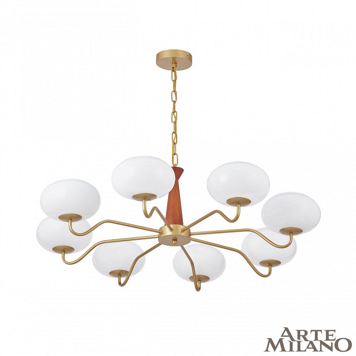 Подвесная люстра arte milano am-napoli 310166/d900/8 bs/wd