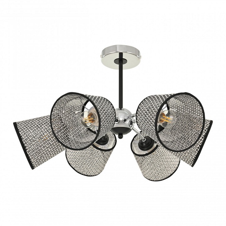 Люстра на штанге arte milano napoli-320007 320007/3+3 cr.bk