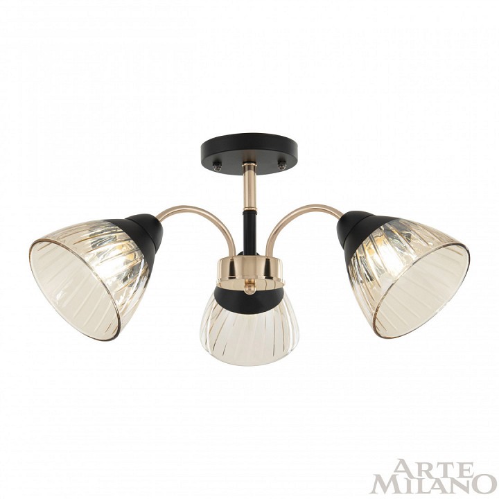 Люстра на штанге arte milano napoli-320119 320119/3 fg+bk
