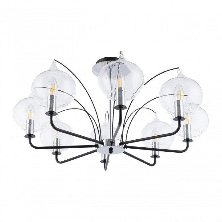 Люстра на штанге arte milano napoli-321007 321007/8 bk.cr
