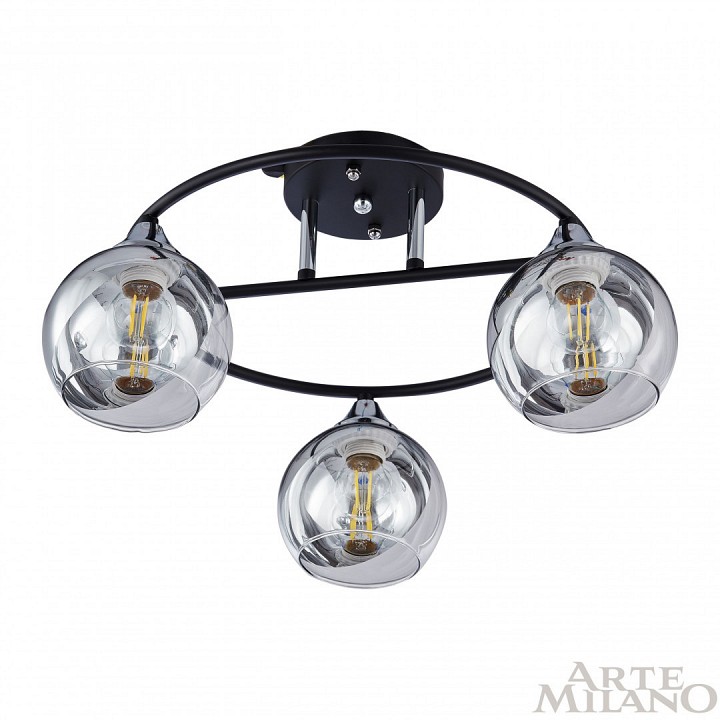 Потолочная люстра arte milano amalfi-322403 322403/3 bk+cr