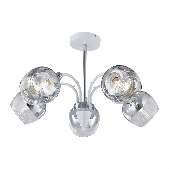 Люстра на штанге arte milano napoli-326008 326008/5a wh+cr