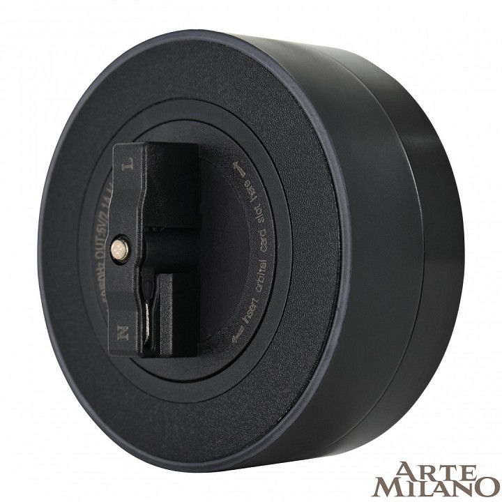 Розетка 2xusb на треке arte milano am-track-sockets 380066ts led/usbx2 black