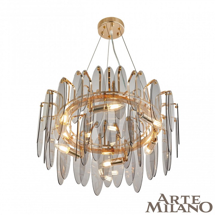 Подвесная люстра arte milano am-7753b 7753b.d600.h300.e14.6 g