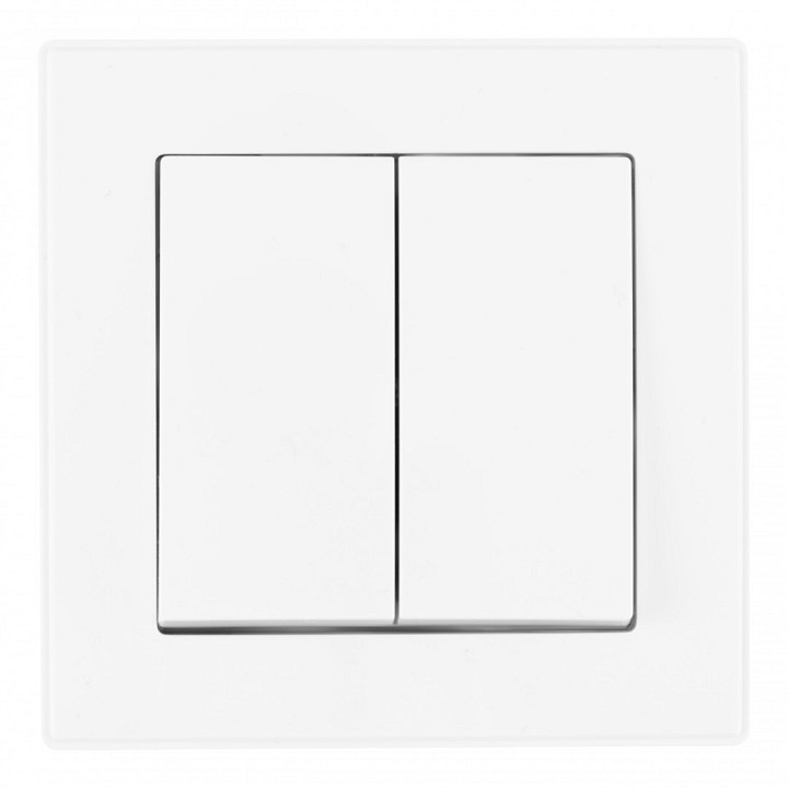 Выключатель двухклавишный arte milano set06-1 set06-1-30-2 white