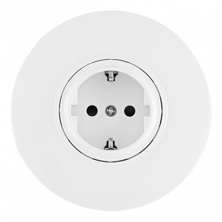 Розетка с заземлением и со шторкой arte milano set08-1 set08-1-40-1 white