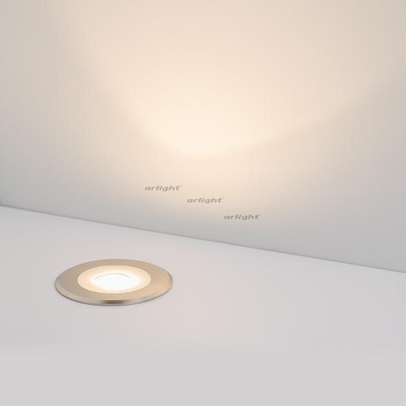 Встраиваемый в дорогу светильник arlight ltd-ground-tilt-r80-9w warm3000 (sl, 60 deg, 230v) 024950