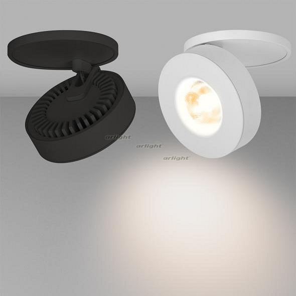 Встраиваемый светильник на штанге arlight lgd-mona-built-r100-12w warm3000 (wh, 24 deg) 025450
