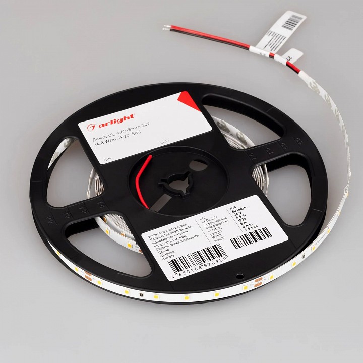 Лента светодиодная arlight a60 24v 8mm 4.8 w/m 042283