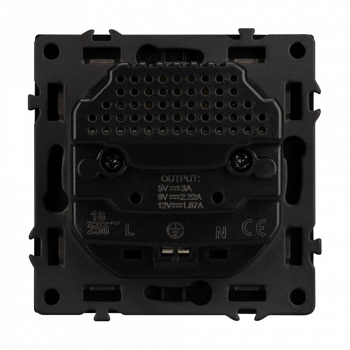 Розетка с заземлением и 2хusb type a, Без рамки arlight sct 054285