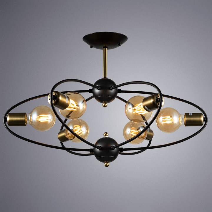 Люстра на штанге arte lamp glasgow a1963pl-6bk