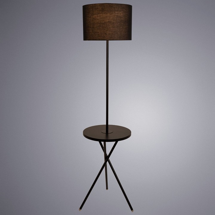 Торшер с полкой arte lamp combo a2070pn-1bk