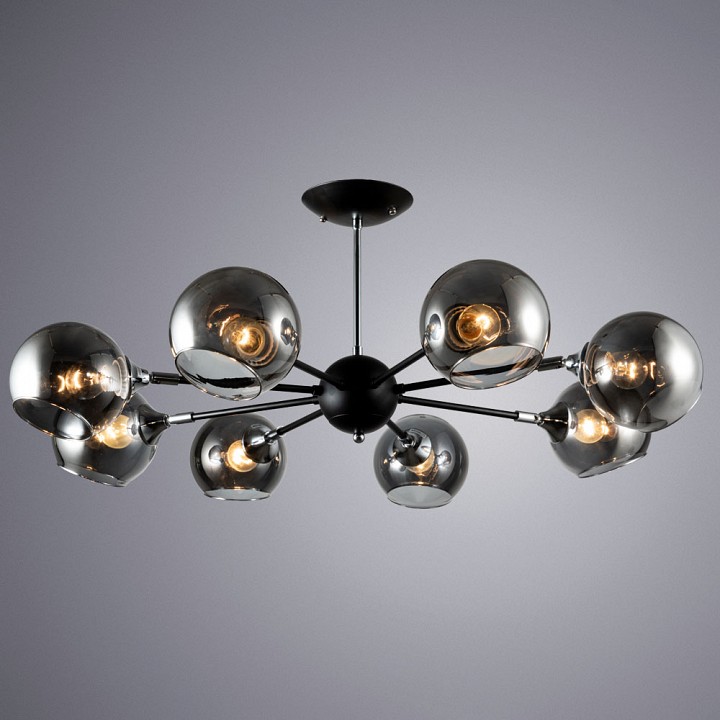 Люстра на штанге arte lamp lagos a2708pl-8bk