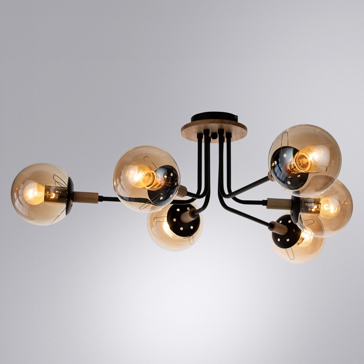 Люстра на штанге arte lamp oxford a2716pl-6bk