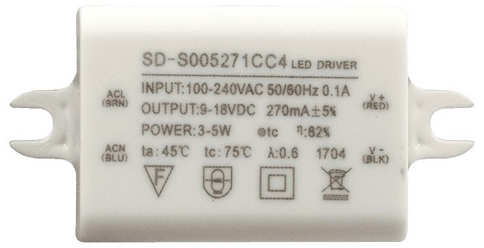 Накладной светильник designled pira gw-3518-5-bl-ww
