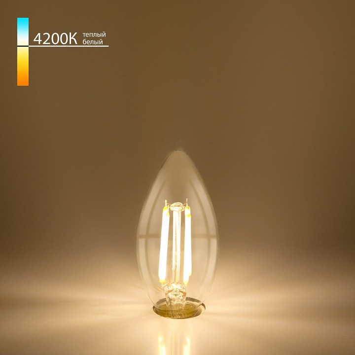 Лампа светодиодная elektrostandard свеча f e14 9вт 4200k a050132