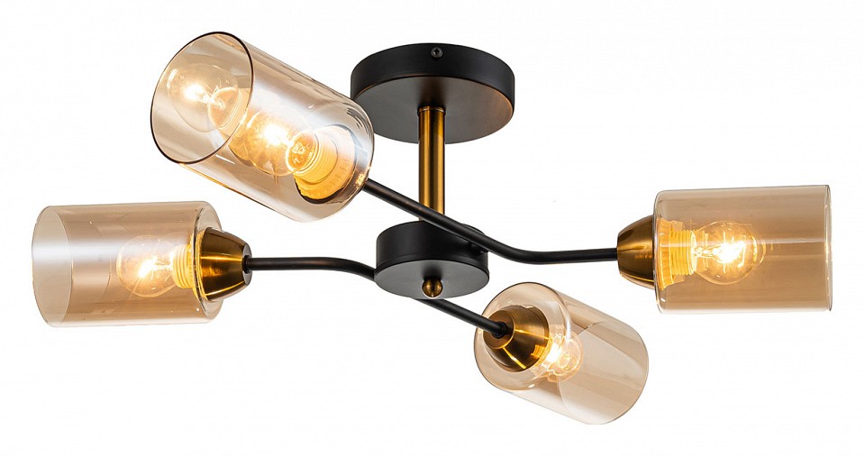 Люстра на штанге escada vertigo 1131/4p black/gold