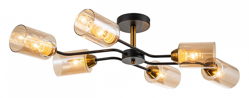 Люстра на штанге escada vertigo 1131/6p black/gold