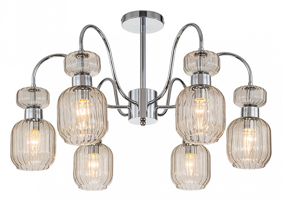 Люстра на штанге escada gloss 1141/6pl chrome/beige