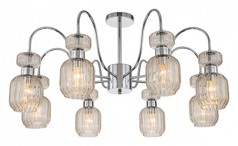 Люстра на штанге escada gloss 1141/8pl chrome/beige