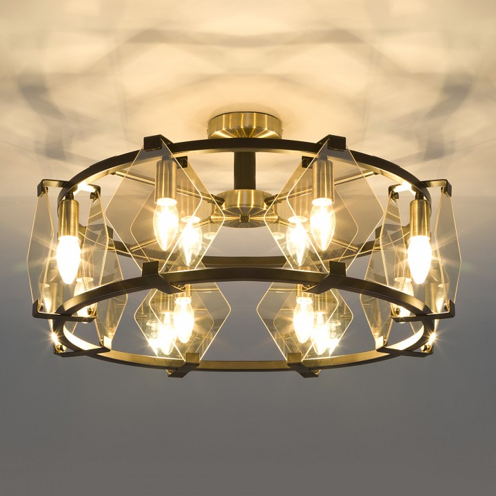 Люстра на штанге eurosvet aragon 60126/8 черный smart (60116/8)