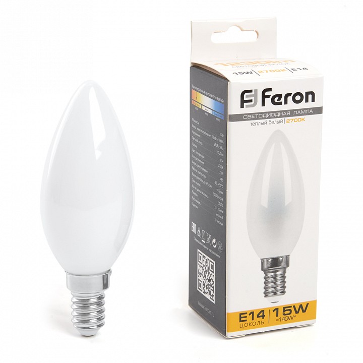 Лампа светодиодная feron lb-717 e14 15вт 2700k 38255
