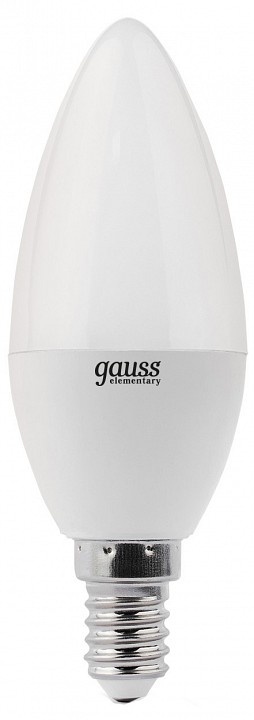 Лампа светодиодная gauss led elementary candle e14 8вт 3000k 33118
