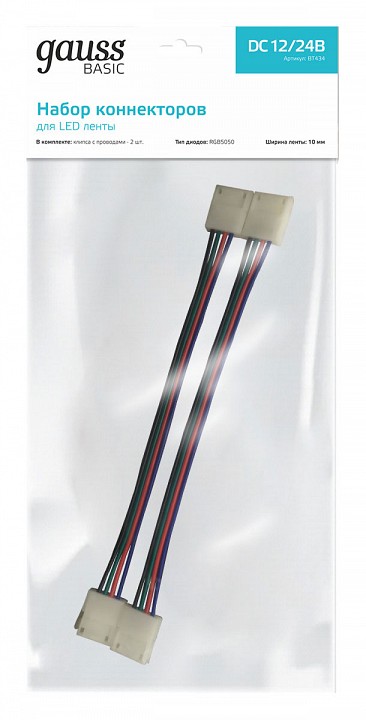 Соединитель лент гибкий gauss basic bt434