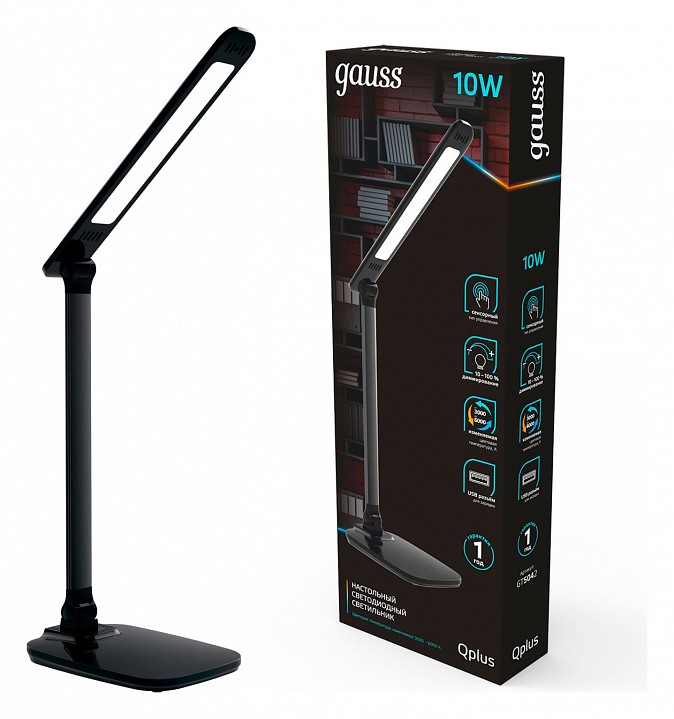 Настольная лампа офисная gauss qplus gt5042