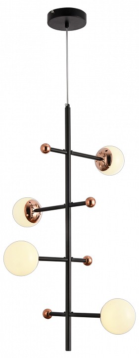 Люстра на штанге natali kovaltseva loft led led lamps 81338 gold black