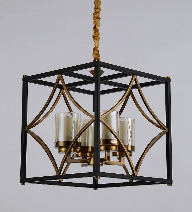 Подвесная люстра lumina deco quadrato ldp 1223-4 bk+md