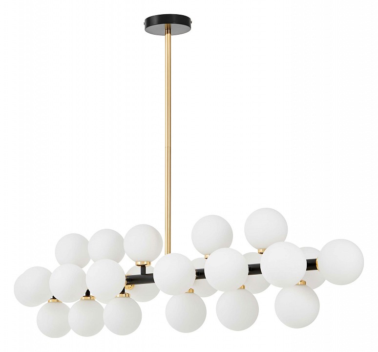 Люстра на штанге lumina deco marsiada ldp 6033-24 bk+gd