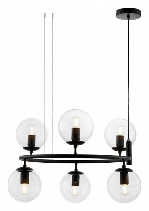 Подвесная люстра lumina deco ceredo ldp 6034-6 rnd bk