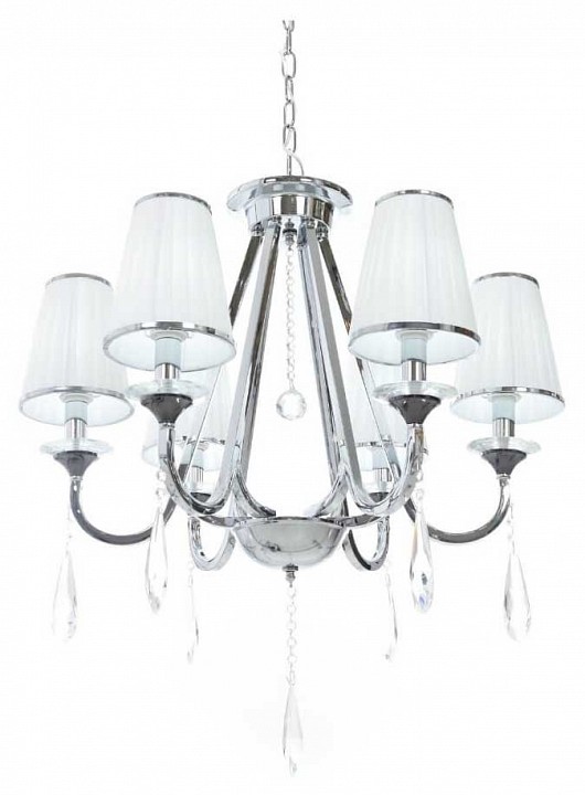 Подвесная люстра lumina deco milesia ldp 8926-6 wt+chr