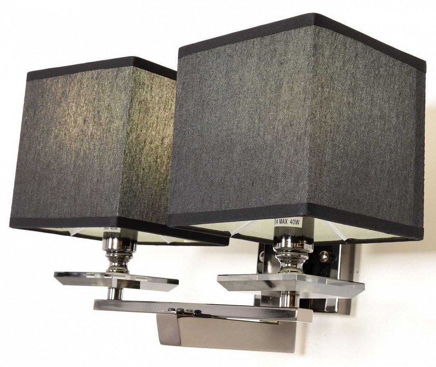 Бра lumina deco flianelo ldw 1248-2 bk