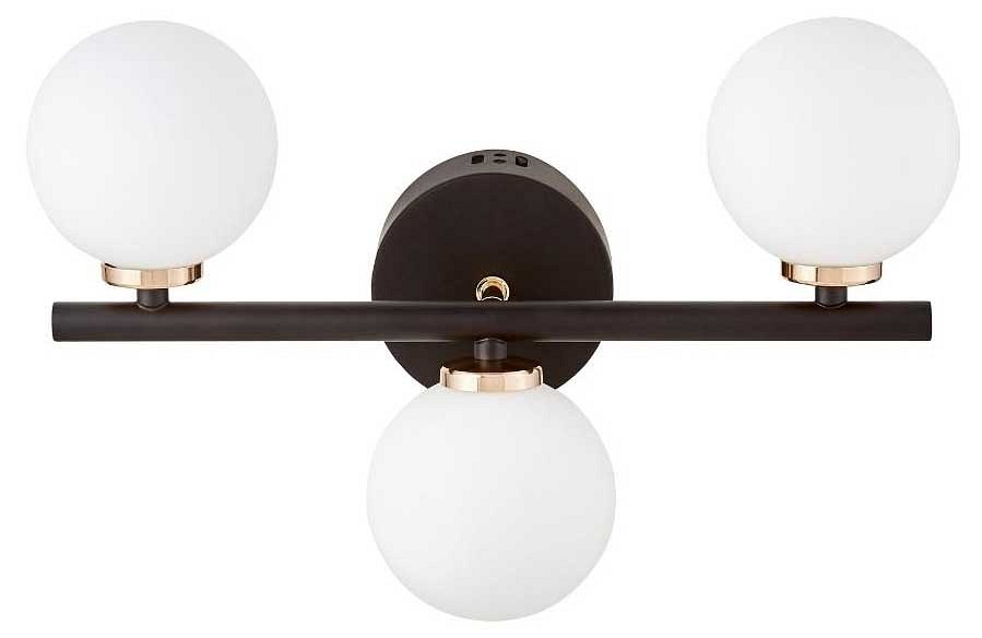 Бра lumina deco marsiada ldw 6033-3 bk+f.gd