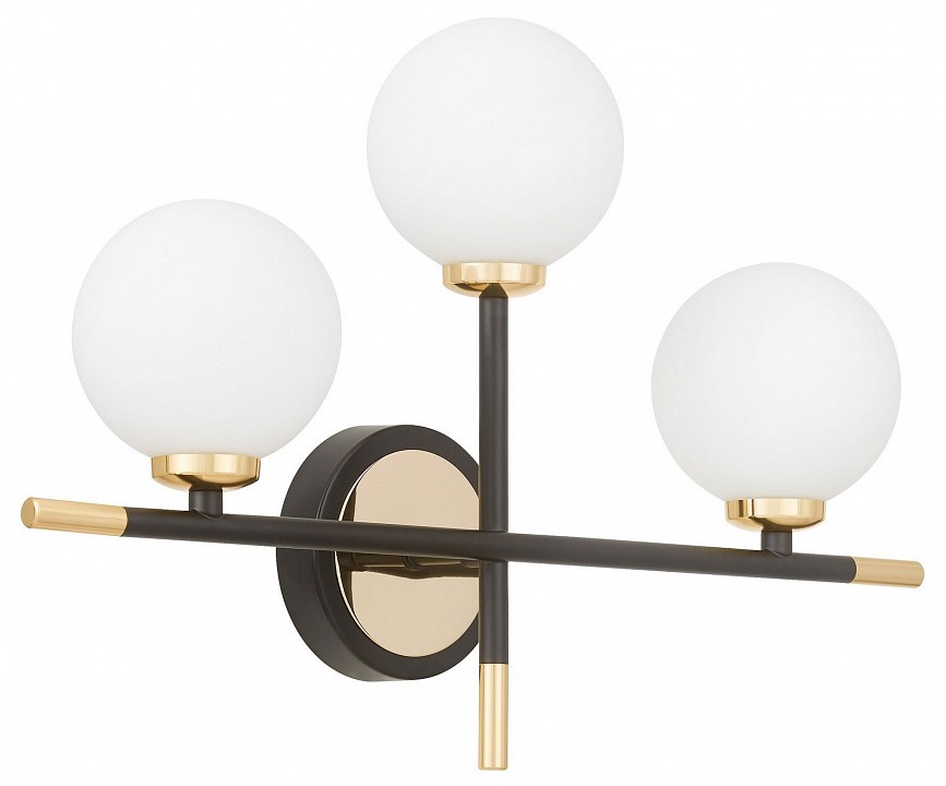 Бра lumina deco marsiada ldw 6033n-3 bk+f.gd